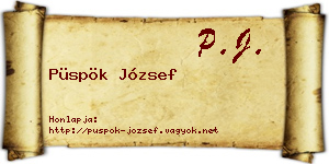Püspök József névjegykártya